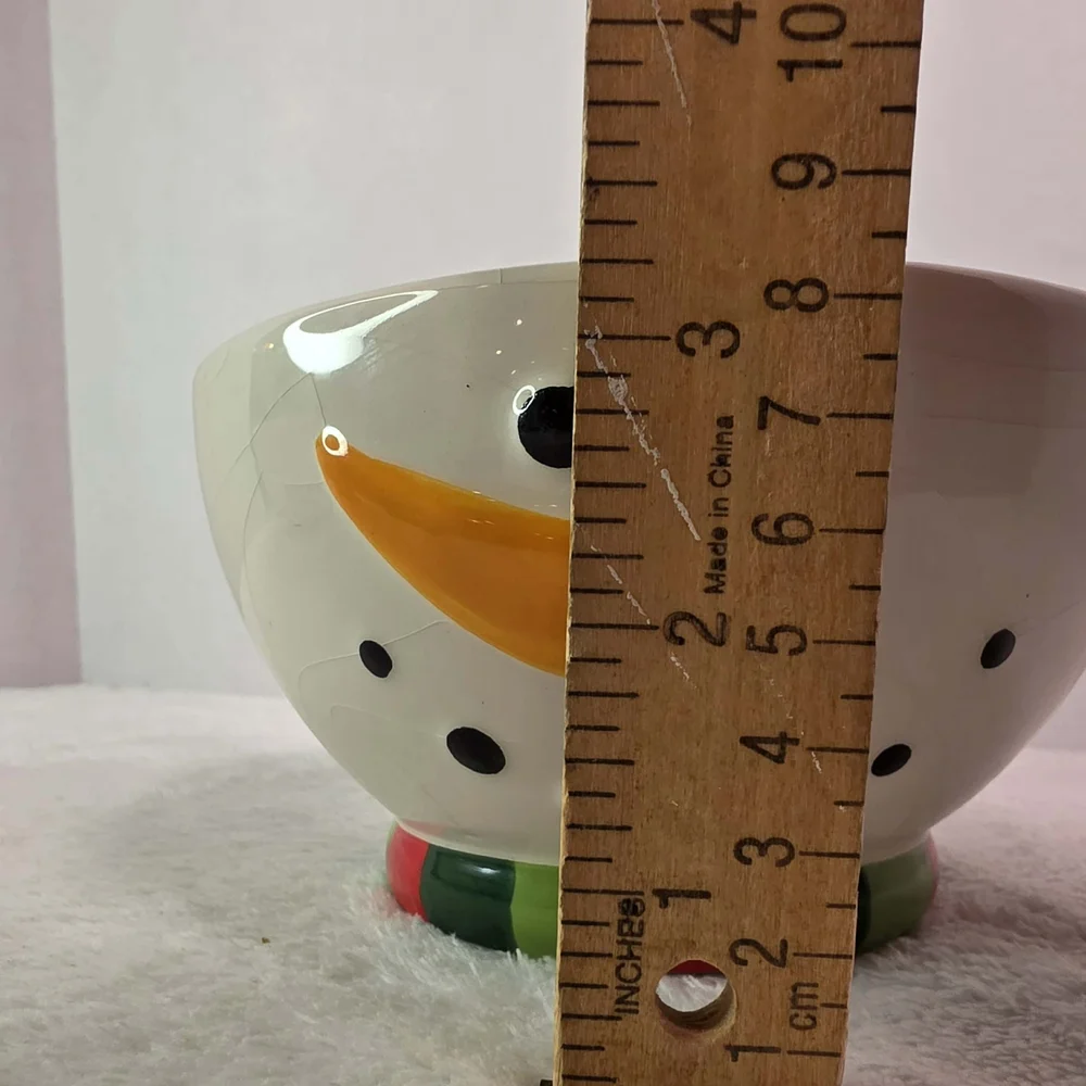 Cracker Barrel Christmas Merry Merry Snowman‎ 2-Piece Ceramic Bowls